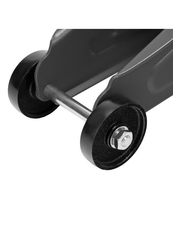 Домкрат гидравлический подкатной с фиксатором, 2 т, 130-330 мм, в кейсе Denzel