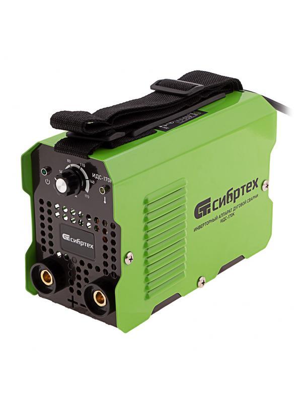 Инверторный аппарат дуговой сварки ИДС-170K, 170 А, ПВ 80%, диаметр электрода 1,6-3,2 мм Сибртех