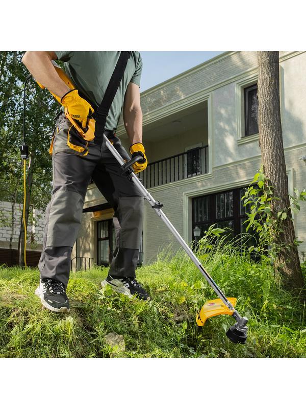 Триммер электрический TE-1220, 1200 Вт, 380 мм, катушка, диск, разборная штанга Denzel