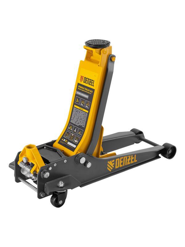 Домкрат гидравлический подкатной, 3 т, 85-610 мм, быстрый подъем, низ. подхват, проф, SUV Denzel