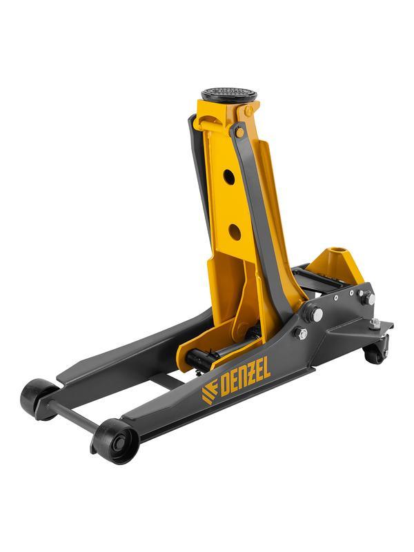 Домкрат гидравлический подкатной, 3 т, 85-610 мм, быстрый подъем, низ. подхват, проф, SUV Denzel