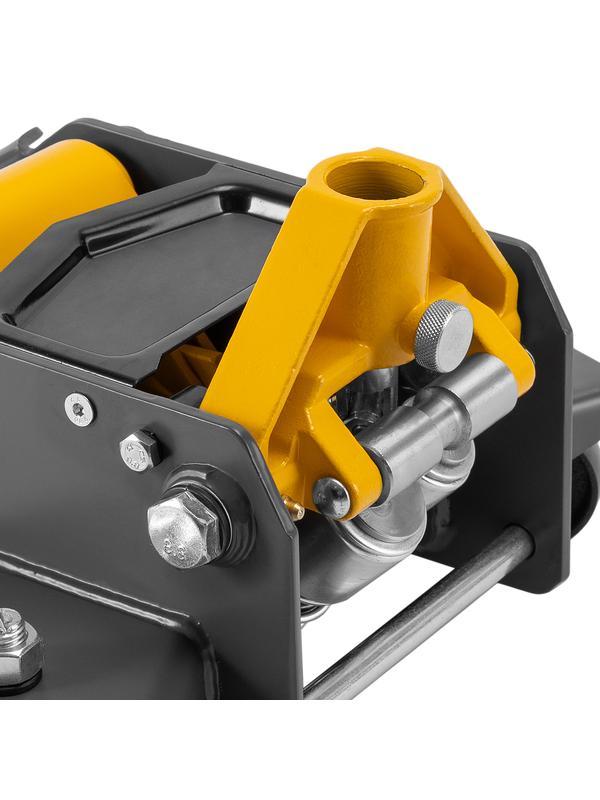 Домкрат гидравлический подкатной, 3 т, 85-610 мм, быстрый подъем, низ. подхват, проф, SUV Denzel