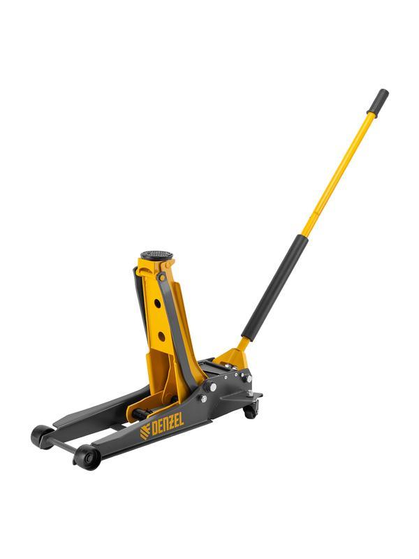 Домкрат гидравлический подкатной, 3 т, 85-610 мм, быстрый подъем, низ. подхват, проф, SUV Denzel