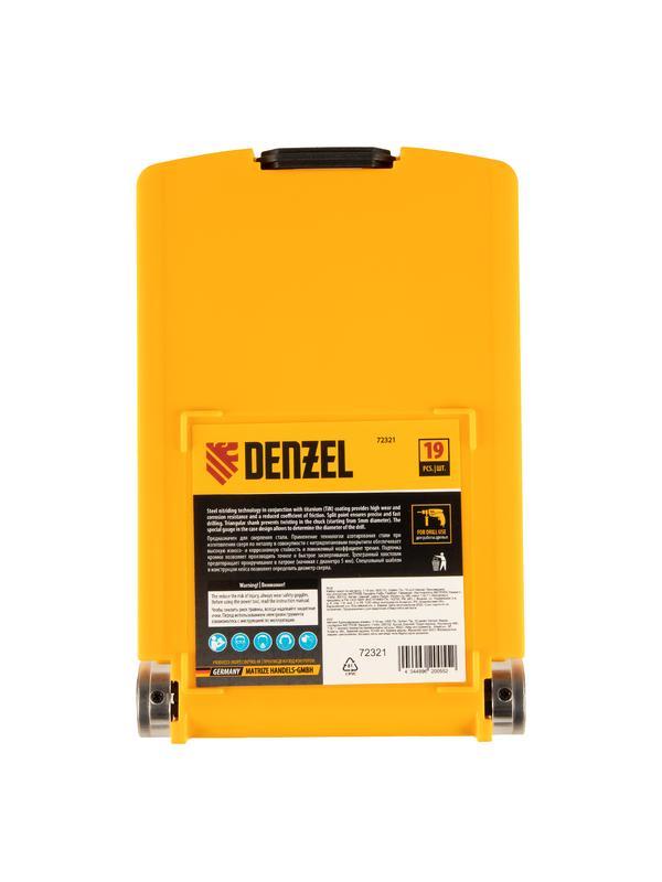 Набор сверл по металлу, 1-10 мм, HSS-Tin, Golden Tip, 19 шт Denzel