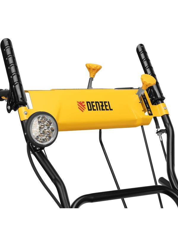 Гибридная снегоуборочная машина с функц. подметания SWB-600, 212 сс, руч. старт, 2 насадки Denzel