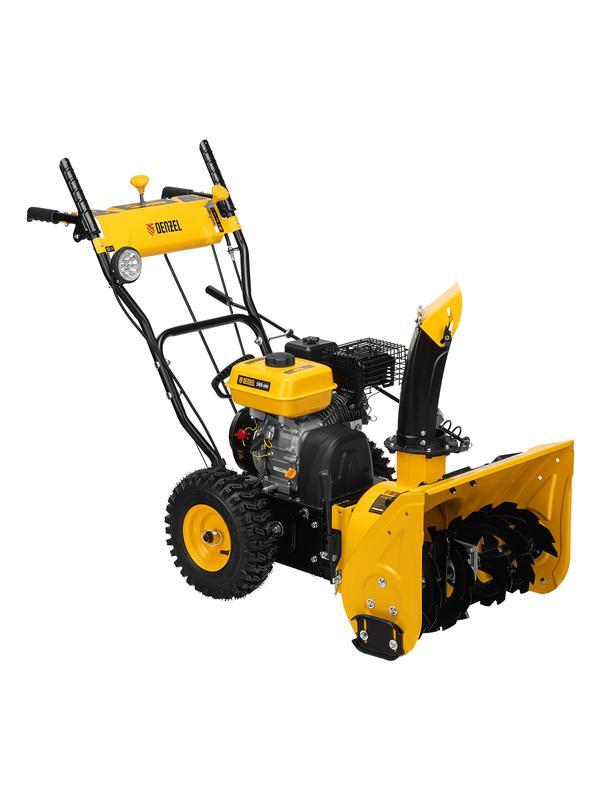 Гибридная снегоуборочная машина с функц. подметания SWB-600, 212 сс, руч. старт, 2 насадки Denzel