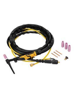 Горелка сварочная TIG WP17V, прямое подключение к баллону, 4 метра Denzel