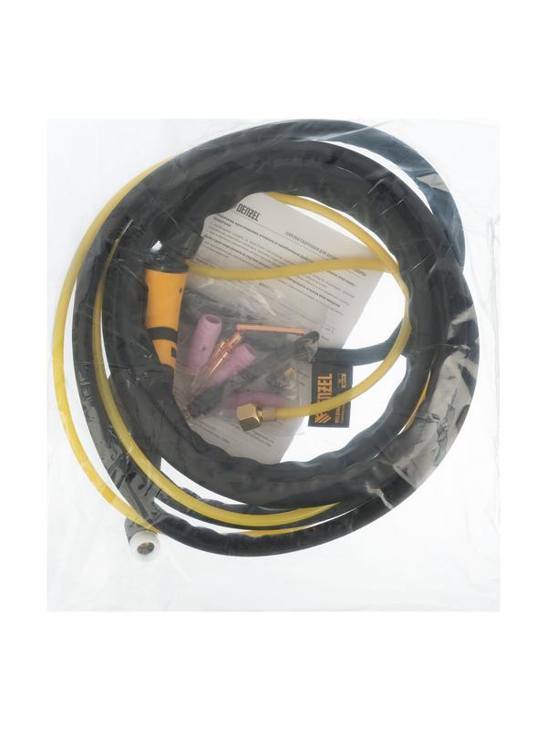 Горелка сварочная TIG WP17V, прямое подключение к баллону, 4 метра Denzel