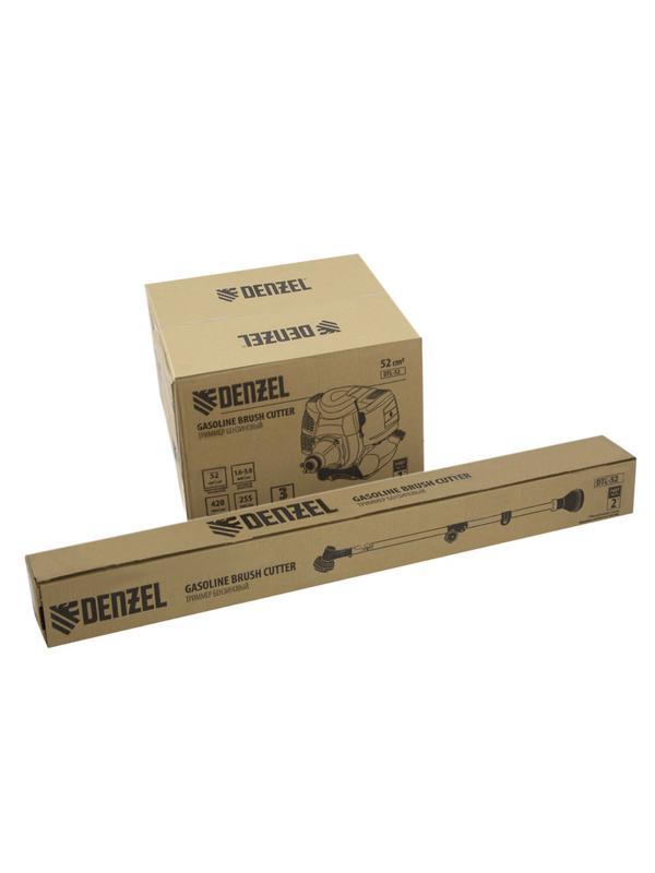 Триммер бензиновый DTL-52, 52 см3, неразъемная штанга, состоит из 2 частей Denzel