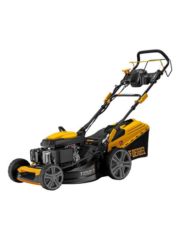 Газонокосилка бензиновая GLD-520SP-VE, 196 см3, ширина 52 см, привод, вариатор, электрический старт, 60 л Denzel