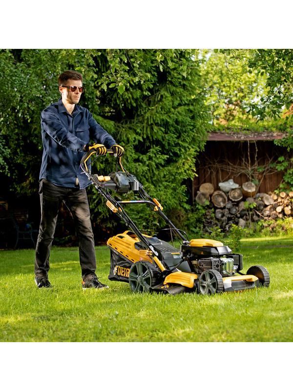 Газонокосилка бензиновая GLD-520SP-VE, 196 см3, ширина 52 см, привод, вариатор, электрический старт, 60 л Denzel