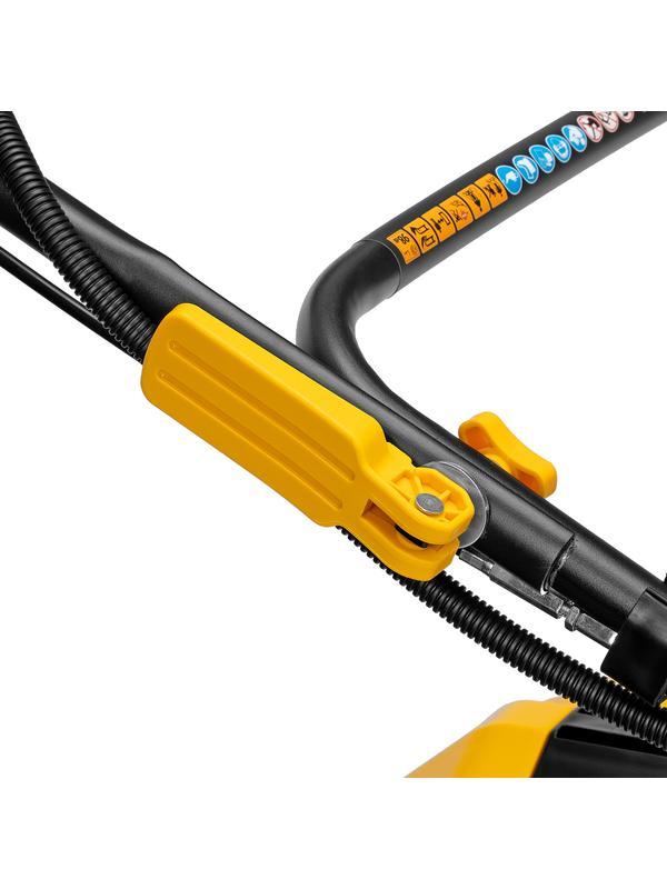 Газонокосилка бензиновая GLD-520SP-VE, 196 см3, ширина 52 см, привод, вариатор, электрический старт, 60 л Denzel