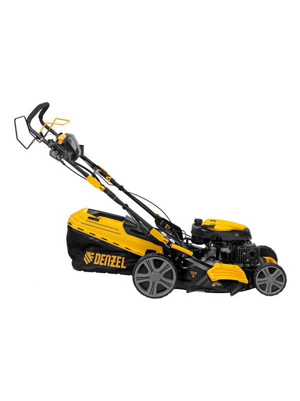 Газонокосилка бензиновая GLD-520SP-VE, 196 см3, ширина 52 см, привод, вариатор, электрический старт, 60 л Denzel