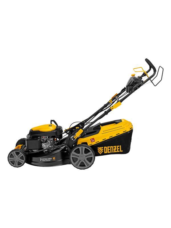 Газонокосилка бензиновая GLD-520SP-VE, 196 см3, ширина 52 см, привод, вариатор, электрический старт, 60 л Denzel