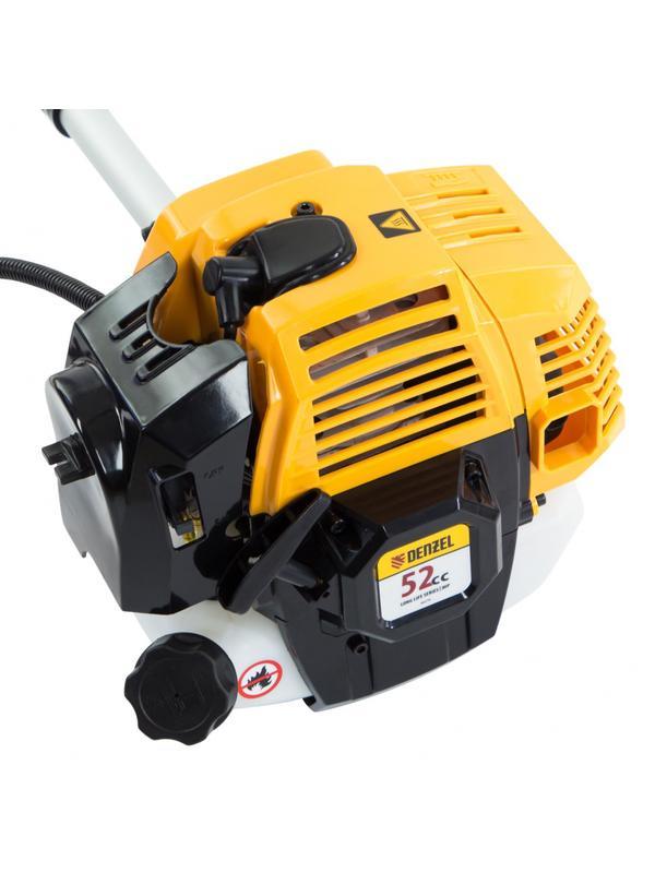 Триммер бензиновый DR-52S, 52 см3, разъемная штанга, состоит из 2 частей Denzel