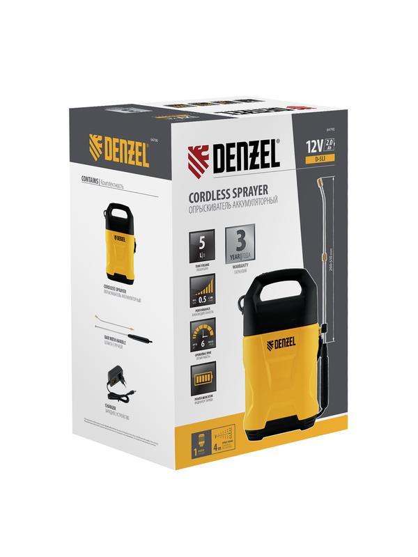 Опрыскиватель аккумуляторный D-5LI, 5 л, Li-Ion акк., 12 В, 2 Ач// Denzel