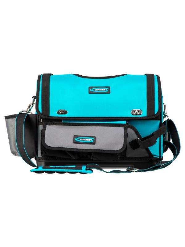 Переноска для инструмента, 400х225х300мм, пластиковое дно, наплечный ремень// Gross