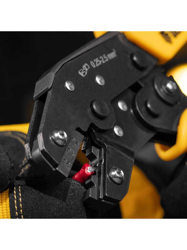 Клещи для обжима неизолированных наконечников НК и НВ, разъемов РП, 0,25 - 2,5 мм2 Denzel