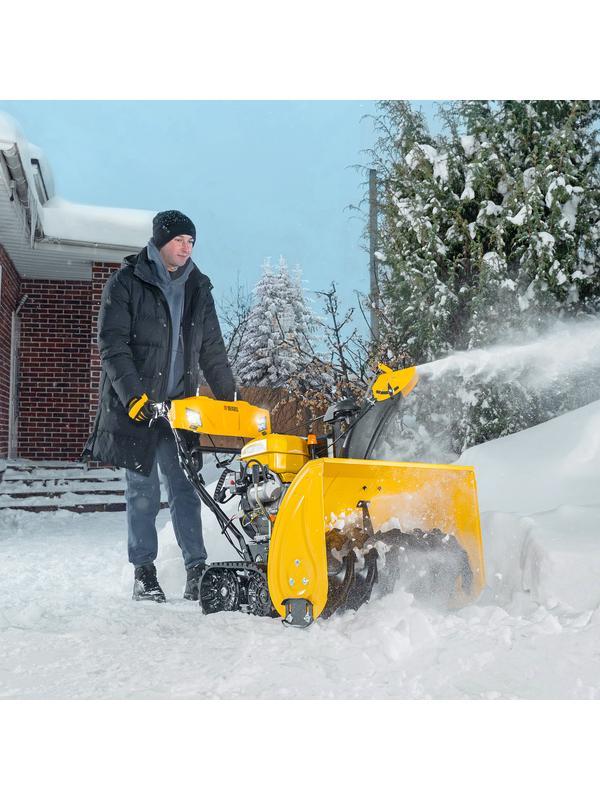 Бензиновая снегоуборочная машина SBL 711DT PRO, 420cc, гусеницы, эл.старт, блок. дифф.// Denzel