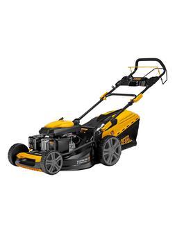 Газонокосилка бензиновая GLD-520SP, 196 куб.см, ширина 52 см, привод, 7 уровней,травосборник 60 л Denzel