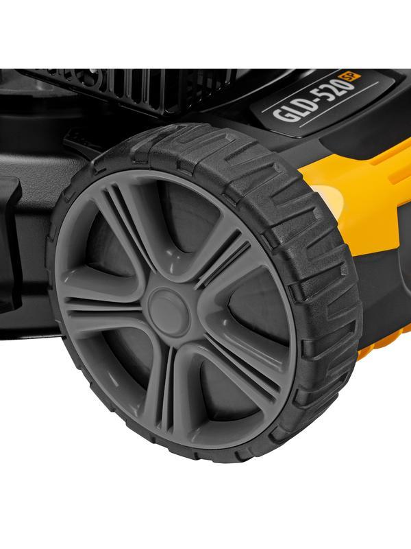 Газонокосилка бензиновая GLD-520SP, 196 куб.см, ширина 52 см, привод, 7 уровней,травосборник 60 л Denzel