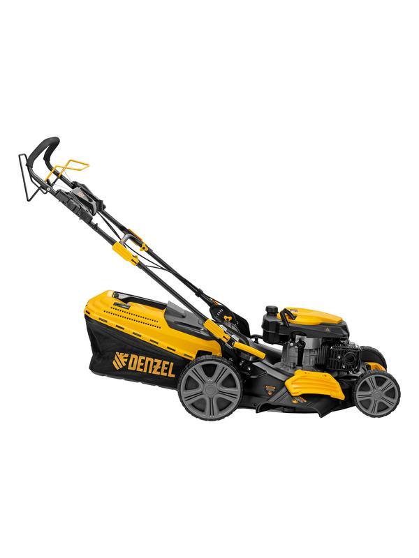 Газонокосилка бензиновая GLD-520SP, 196 куб.см, ширина 52 см, привод, 7 уровней,травосборник 60 л Denzel