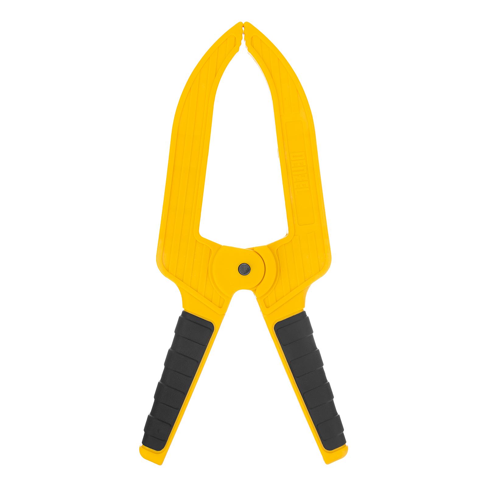 Струбцина клещеобразная, удлиненная 75 х 110 мм двухкомпонентные рукоятки Denzel