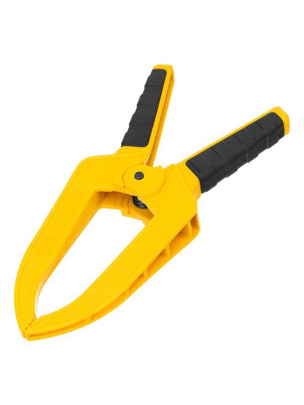 Струбцина клещеобразная, удлиненная 75 х 110 мм двухкомпонентные рукоятки Denzel