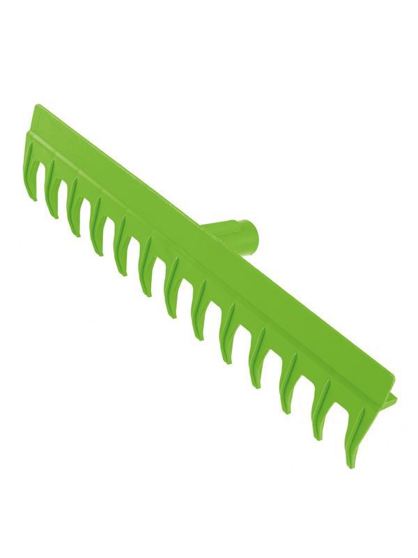 Грабли пластиковые, 430 мм, 13 прямых зубьев, металлический черенок, Сибртех