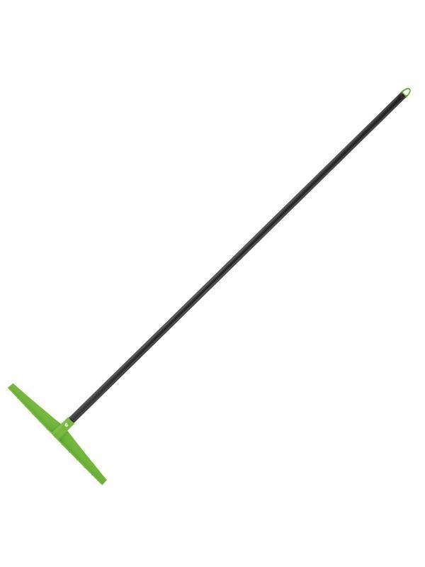 Грабли пластиковые, 430 мм, 13 прямых зубьев, металлический черенок, Сибртех