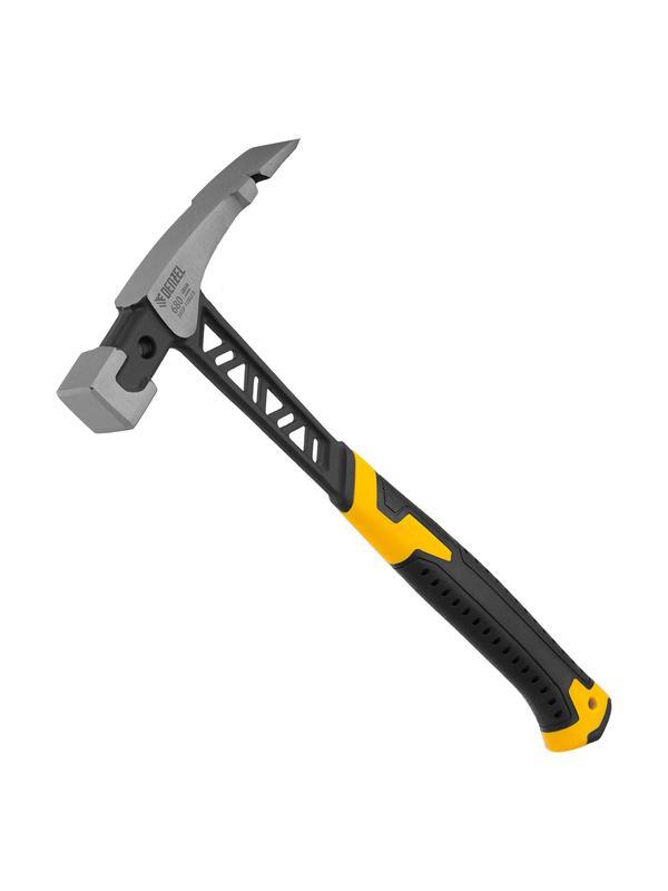 Молоток каменщика 680 г, цельнокованый, двухкомпонентная обрезиненная рукоятка Denzel