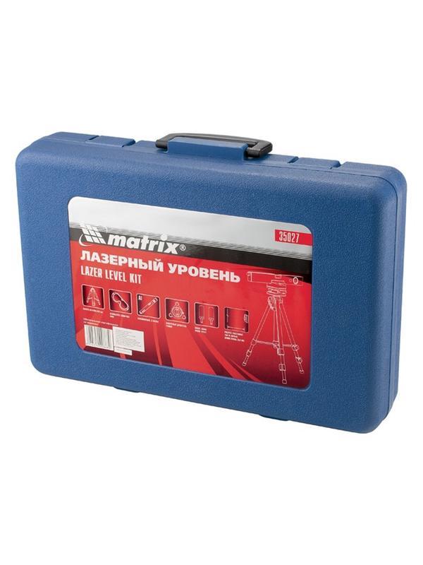 Уровень лазерный, 400 мм, 850 мм штатив, 3 глазка, (база, 2 линзы, очки) пластиковый бокс Matrix