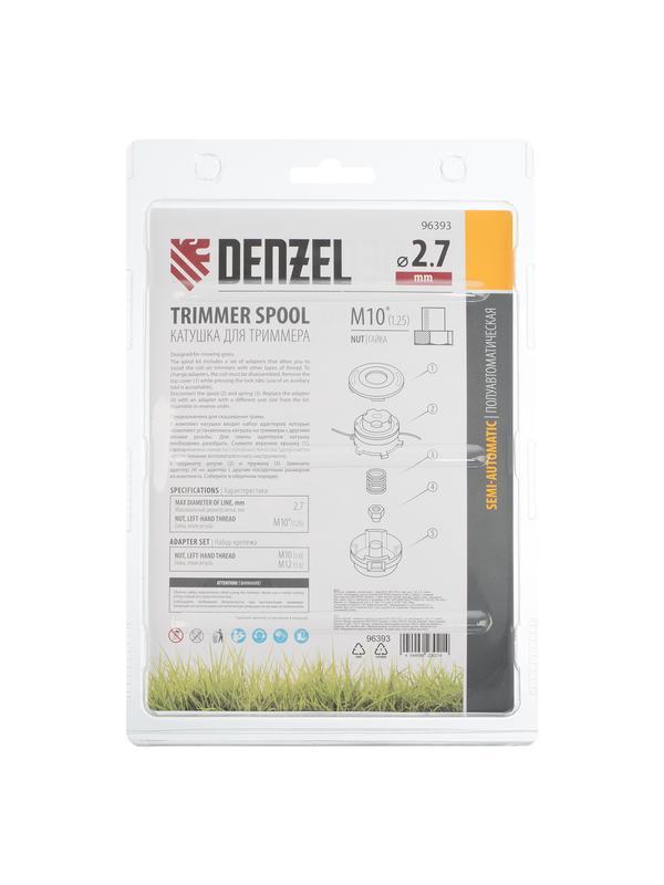 Катушка триммер. полуавтомат., гайка М10, М10, М12, лев. шаг 1,25 1,5 1,5мм// Denzel