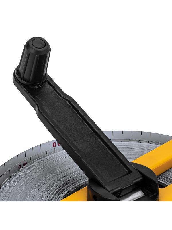 Рулетка геодезическая 50 м х 13 мм, открытый корпус, металлическая лента Denzel