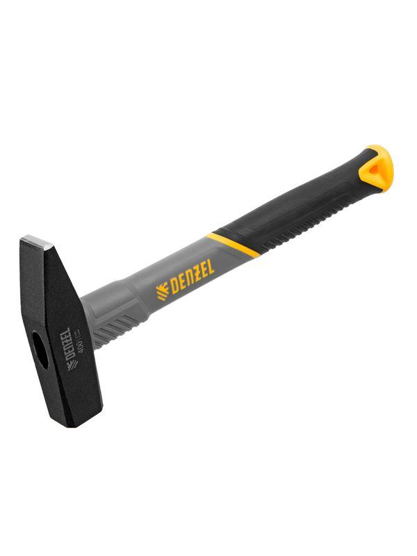 Молоток слесарный, 400 г, кованый, фибергласовая рукоятка c TPR покрытием Denzel