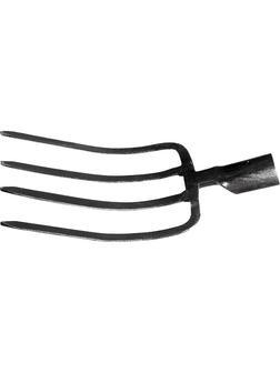 Вилы 4 - х рогие, огородные, 175х235 мм, кованые, без черенка, Сибртех