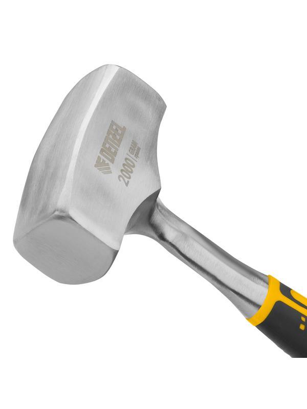 Кувалда 2 кг, цельнометаллическая, двухкомпонентная рукоятка Denzel