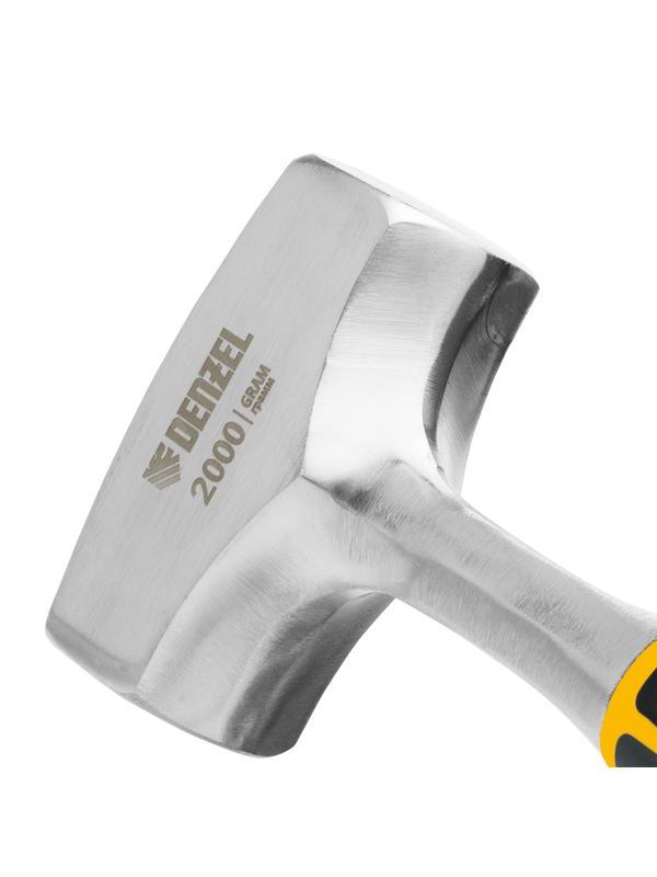 Кувалда 2 кг, цельнометаллическая, двухкомпонентная рукоятка Denzel