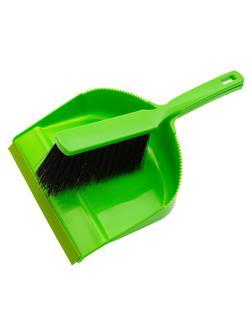 Набор: совок с кромкой 330 x 225 мм и щетка-сметка 285 мм, зеленый, Home Palisad