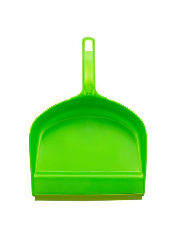 Набор: совок с кромкой 330 x 225 мм и щетка-сметка 285 мм, зеленый, Home Palisad