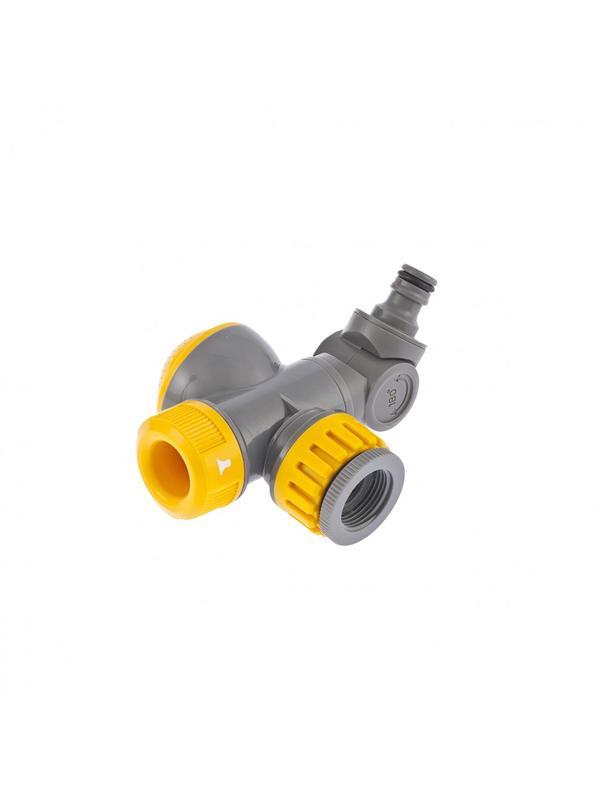 Соединитель для крана с внутренней резьбой 1/2-3/4 с переключателем и шарниром Palisad Luxe