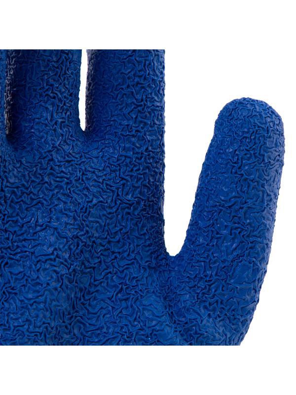 Перчатки трикотажные, полиэфирные, латексное рельефное покрытие, размер 9// Сибртех