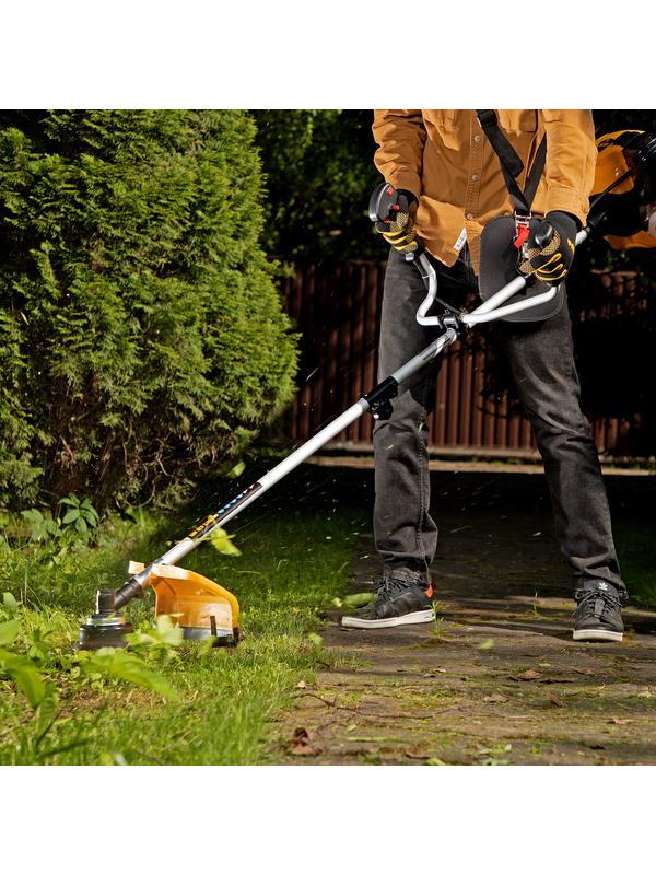 Триммер бензиновый DTL-43S, 43 см3, разъемная штанга, состоит из 2 частей Denzel