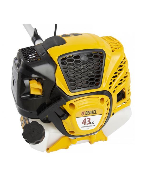 Триммер бензиновый DTL-43S, 43 см3, разъемная штанга, состоит из 2 частей Denzel