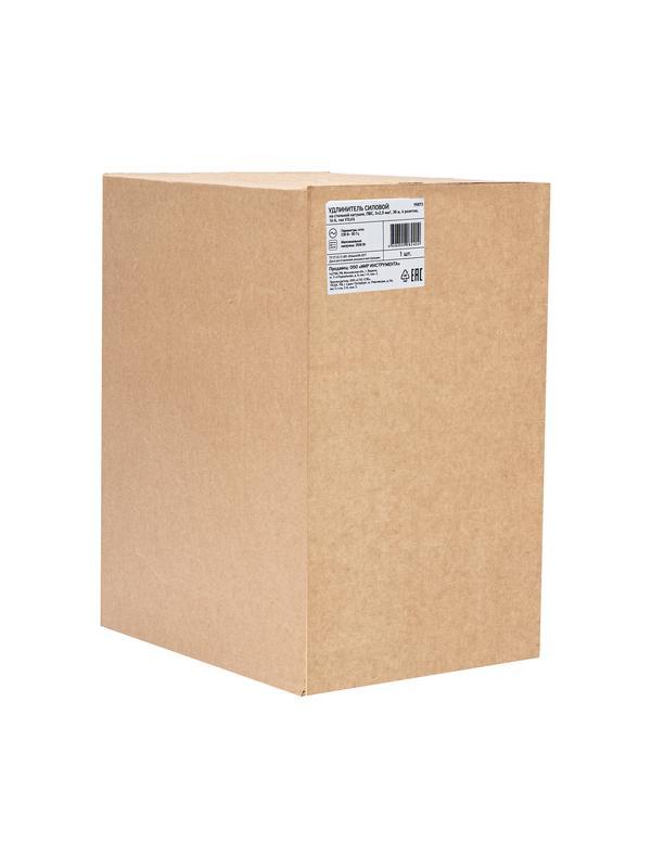 Удлинитель силовой 30 м, 16А, тип УХз16, ПВС 3 x 2.5 мм, на стальной катушке, 4 розетки Сибртех