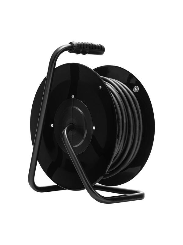 Удлинитель силовой 30 м, 16А, тип УХз16, ПВС 3 x 2.5 мм, на стальной катушке, 4 розетки Сибртех