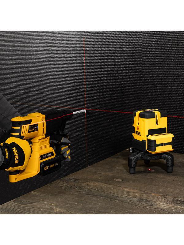 Лазерный уровень LX 05 Red, 20 м, 635 нм, аккумулятор Li 5200 mAh, резьба 5/8