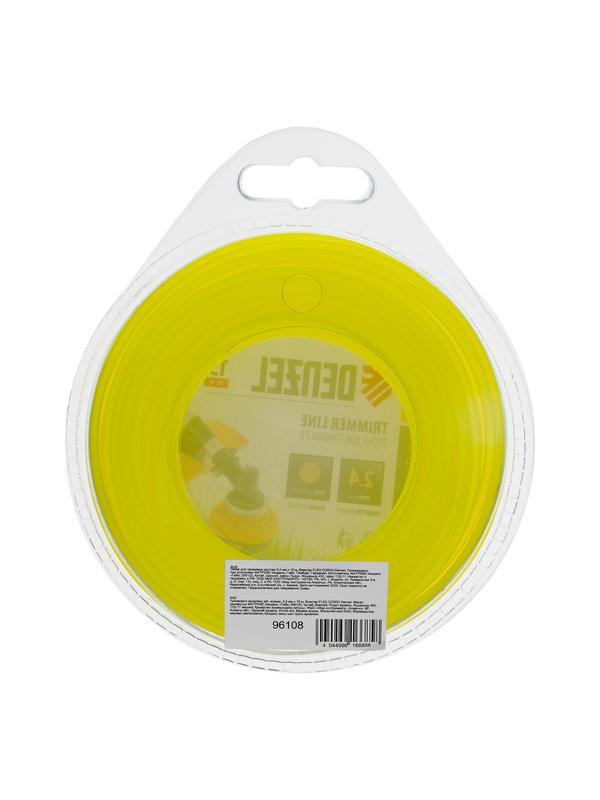 Леска для триммера, круглая 2.4 мм х 15 м, блистер Flex cord Denzel