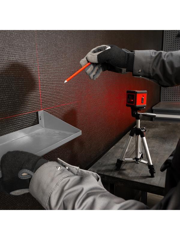 Лазерный уровень XQB RED Pro SET, 10 м, красный луч, батарейки, штатив MTX