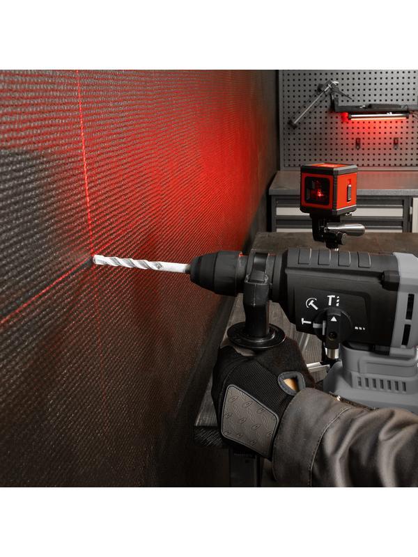 Лазерный уровень XQB RED Pro SET, 10 м, красный луч, батарейки, штатив MTX